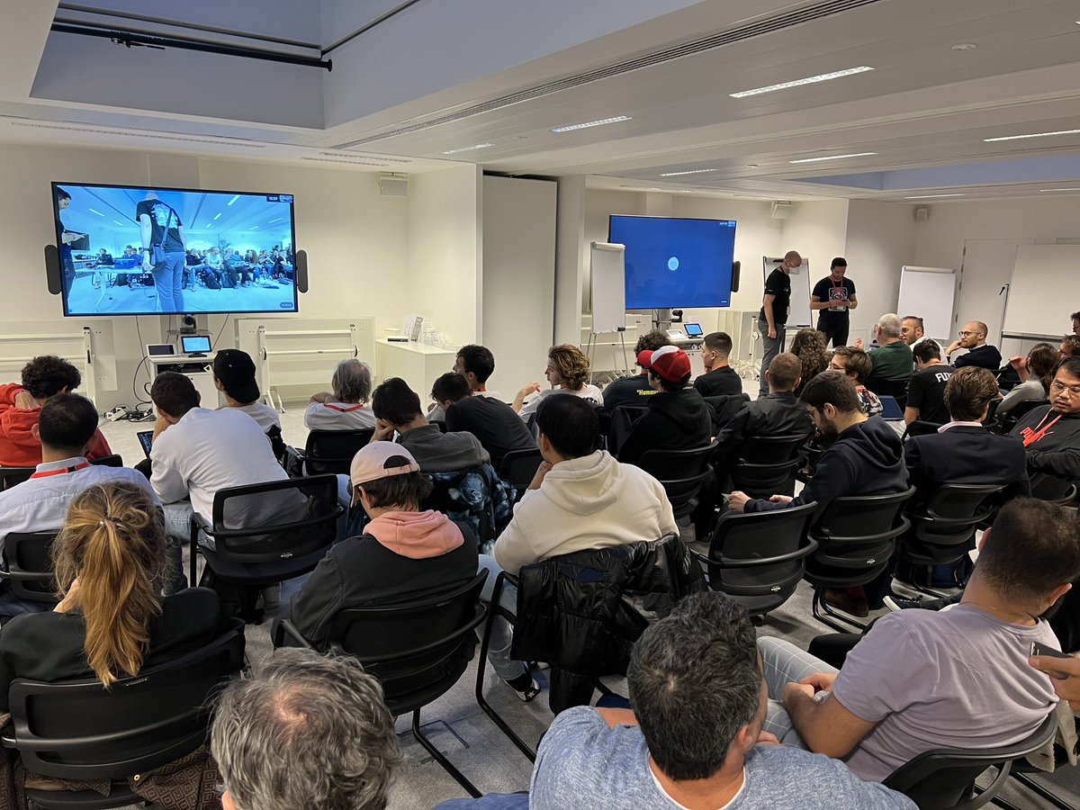 We sent a Zohal spy to keep us updated about the evolution of the #StarkNet ecosystem 👀
Great things are being built.

Thank you Ledger for hosting this incredible event.
Great presentation by :
Renaud Dubois - <a href="/Ledger/">Ledger</a>
Greg - <a href="/StarknetBurner/">Starknet Burner</a> 
Iris - <a href="/FrensLands/">Frens Lands</a>