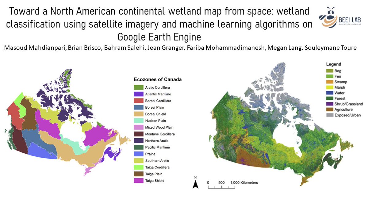 beeilab's tweet photo. Access our #book chapter on #wetland classification using #MachineLearning and #GoogleEarthEngine published as part of #RadarRemoteSensing 
Link: https://t.co/zLeMOLf2ct
#CLoudComputing #RadomForest #Canada #NorthAmerica #LargeScale #EarthObservation #Sentinel https://t.co/Pb46DdrR5R