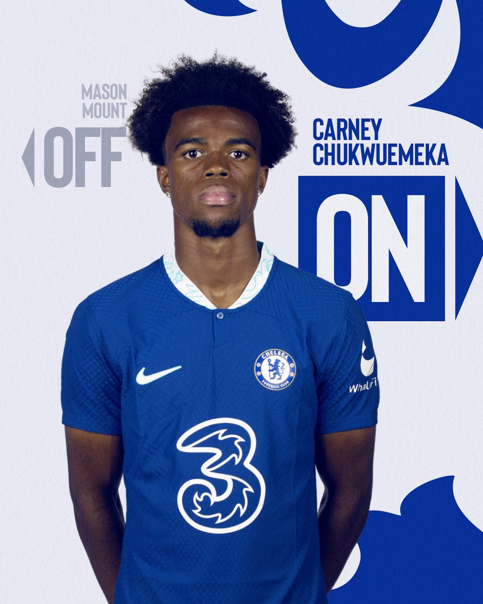 ChelseaFC's tweet image. Carney is on too! 👊

🐝 0-0 🔵 [64] #BreChe