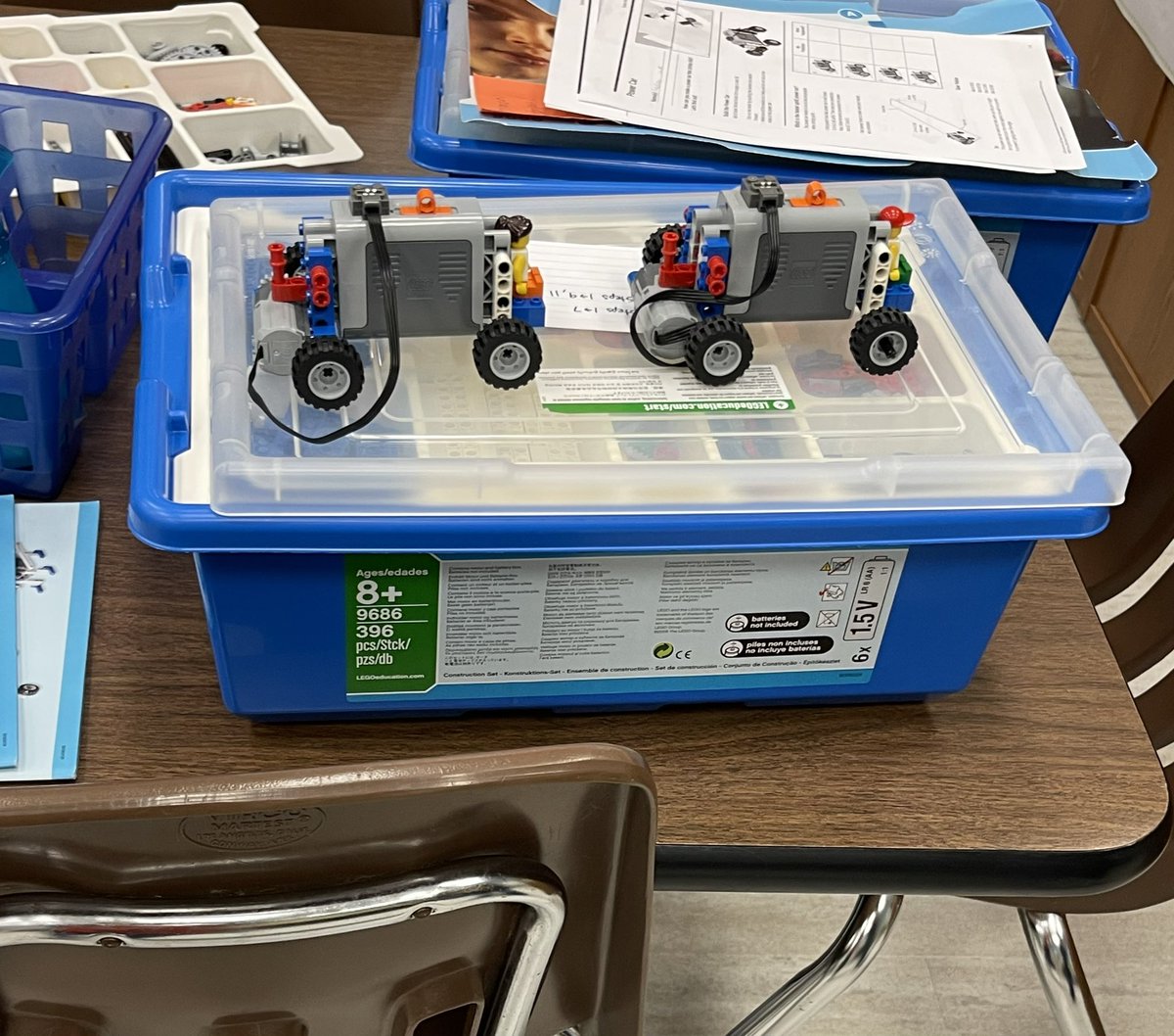 2 of the cars we will be testing for speed on our ramp. STEM Club members have lots of fun and learn at the same time. @LibMGE <a href="/MGE_Gators/">Mission Glen Elementary</a> <a href="/FBISD_Libraries/">FBISD Libraries</a> <a href="/FBISDSTEM/">Fort Bend ISD STEM</a>