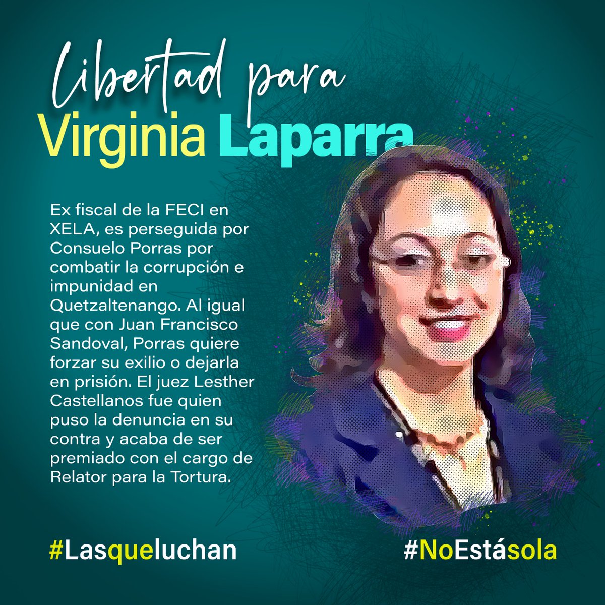 🚨Si esto no es persecución por parte de Consuelo Porras, entonces ¿Qué es? En el mismo momento en que se está rechazando por la justicia la solicitud de arresto domiciliario, el MP le suma otra orden de captura por denuncias vacías de contenido. #LibertadParaVirginiaLaparra