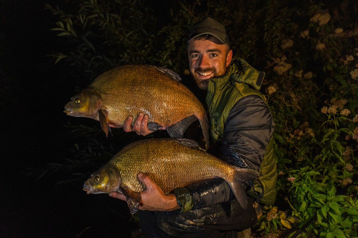 WatersEdgeTV's tweet photo. If you haven’t seen our latest video, then this is a bit of a spoiler alert, as the PB we were actually fishing for was a Bream! These two fish came part of what was almost a triple take, just after midnight! Not seen it? Then you can watch it here: https://t.co/0mZTt33Itq https://t.co/LECT041vBU