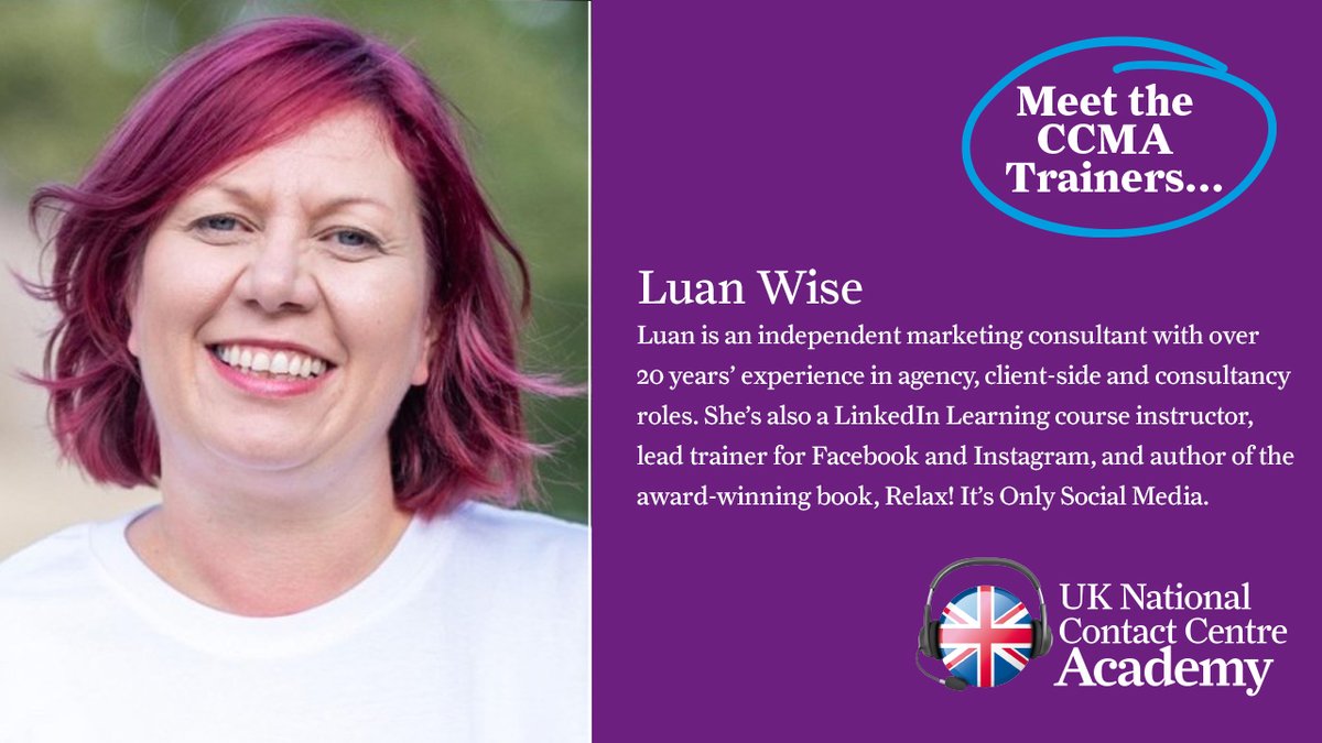 CCMATALK's tweet image. There&apos;s still time to meet @luanwise on our online workshop, Principles of Marketing Communications. You can book your place for Tue 15 Nov 2022. Find out more about this 3hr online workshop here: ccma.org.uk/members/events… #ccma #contactcentres #marketing #marketingcommunications