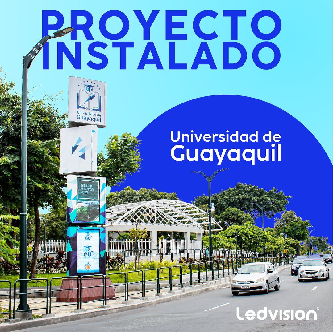 EC_Ledvision's tweet photo. Este proyecto instalado en la Universidad de Guayaquil, ahora forma parte de su renovación y nuevo espacio visual que integra lo arquitectónico, tecnológico y urbanístico. 
Contáctanos para más información al 0992189016 o visita nuestro sitio web https://t.co/tEDcog7lve https://t.co/GAvcuwruT7