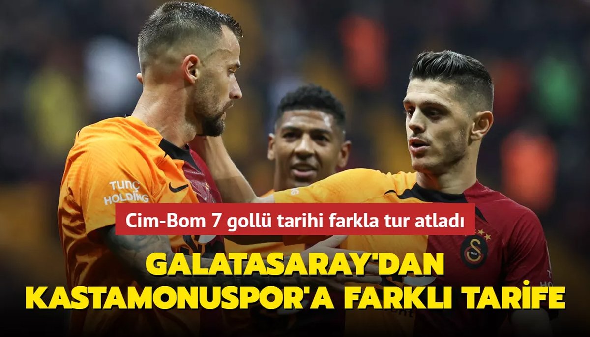 Galatasaray, Kastamonuspor'u gol yağmuruna tuttu! Cim-Bom 7 gollü tarihi farkla tur atladı tmd.yt/d8oav