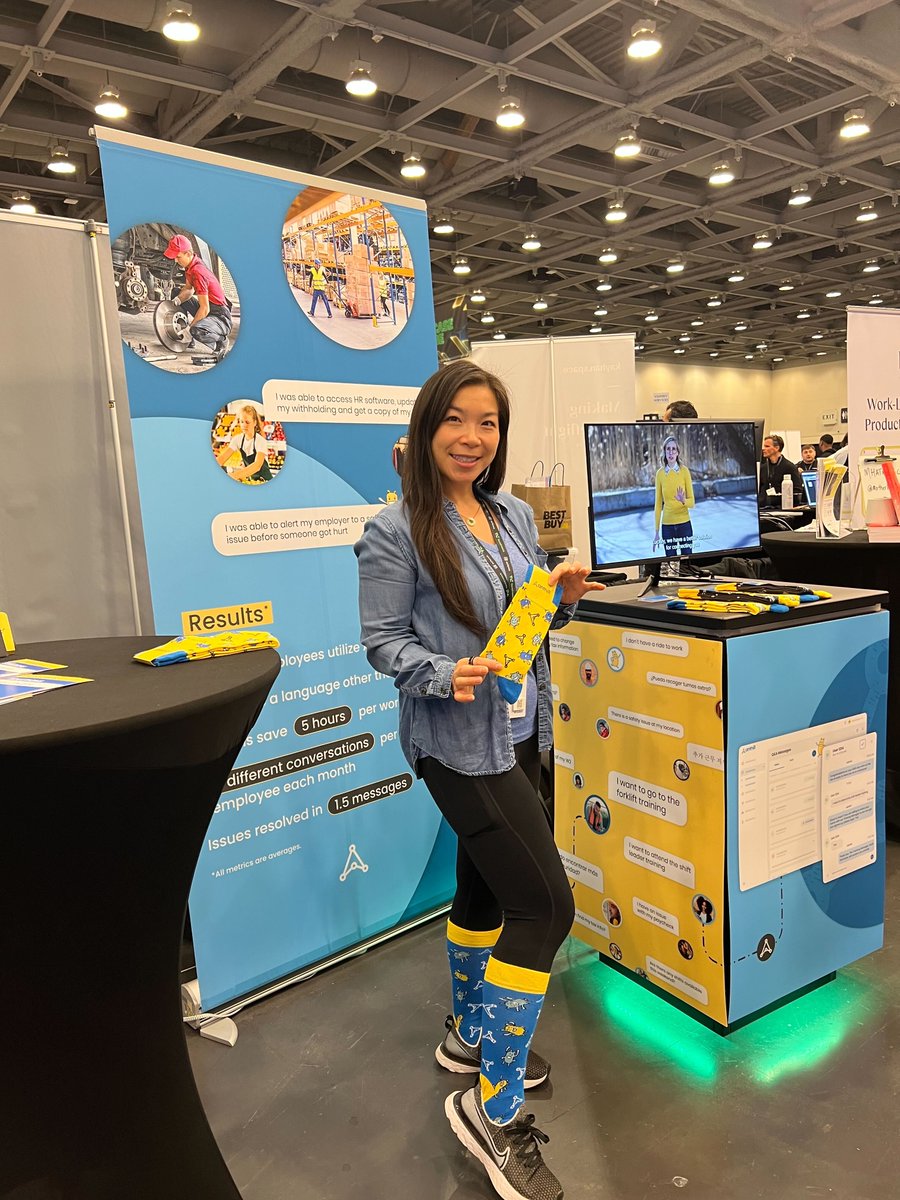 anthillhelps's tweet photo. Stop by our booth at @TechCrunchPlus #Disrupt2022 or you'll miss out on some fancy #Anthill swag!
Our friends at @allyrobotics are already rocking their new socks, as is our new friend Marian!
#TeamAnthill #DesklessWorkforce #FutureOfWork #Conferences #NoDeskRequired https://t.co/LIAj1f1Uy9