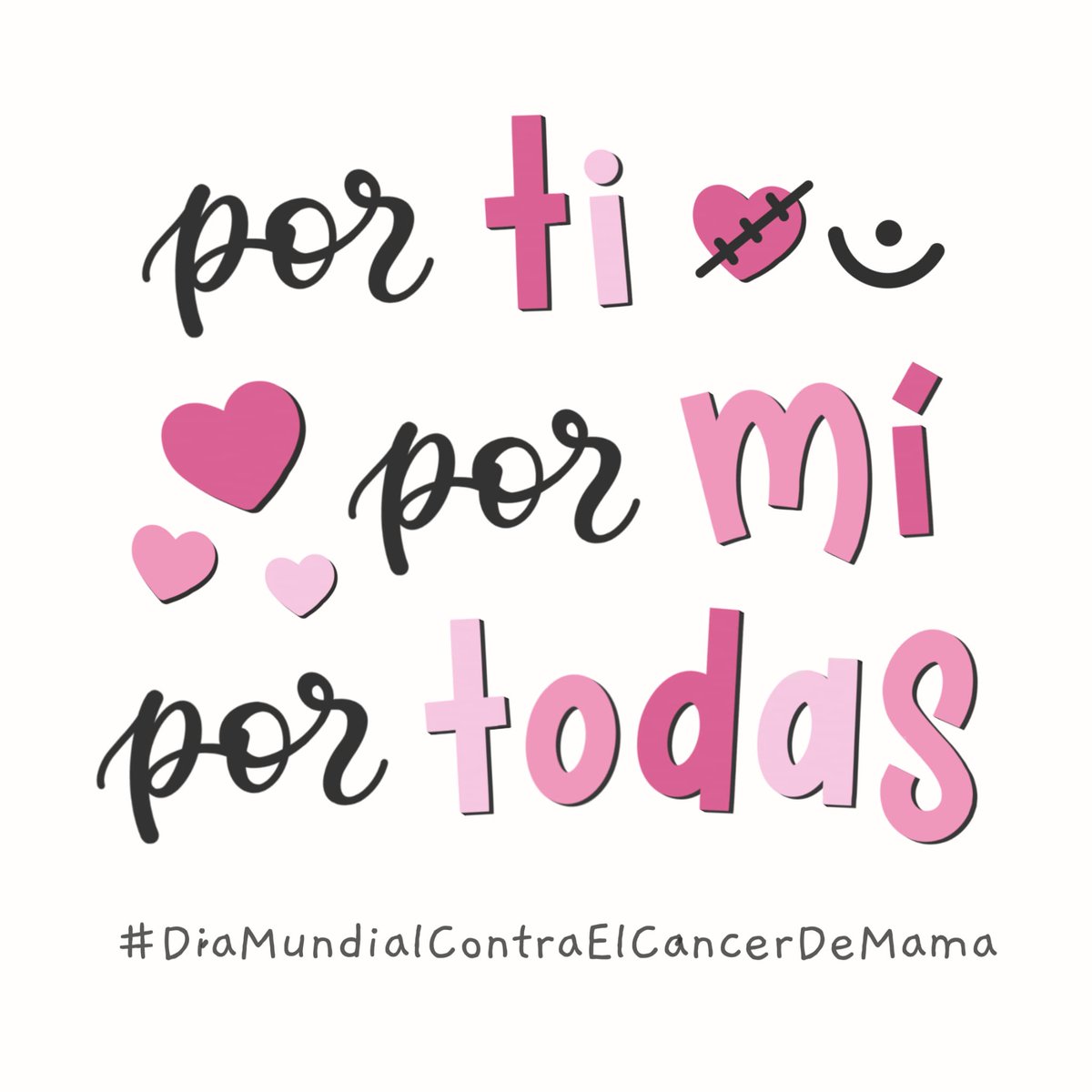 Por ti, por mí y por todas, hoy y siempre, #juntascontraelcancerdemama  💪
#DiaMundialDelCancerDeMama 
#PorEllas 
#OctubreRosa