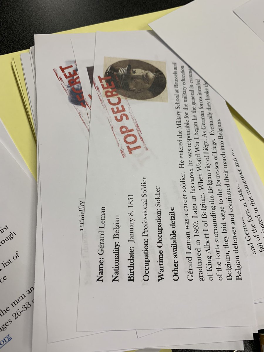 Another interactive activity for my Social 20 class. As we study WWI, each  student will be assigned a person to tell their story. Studying primary documents to predict their role and fate in the war. #iteachsocialstudies #engagedlearners #whyiteach