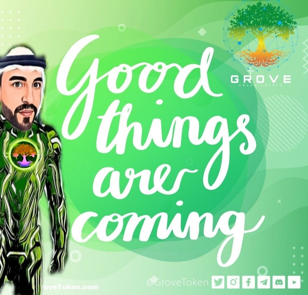 Big and Good Things are Coming 
Leave #GroveTokenTeam 💚
Work in Peace , Give Time ..
Big Things , Need Time ...
#GroveTokenTeam 
Always Delivered Fantastic Products 💯 <a href="/GroveToken/">GroveCoin Official</a> 💚
Work Always Hard for this Happens...
#GroveGreenArmy 💚