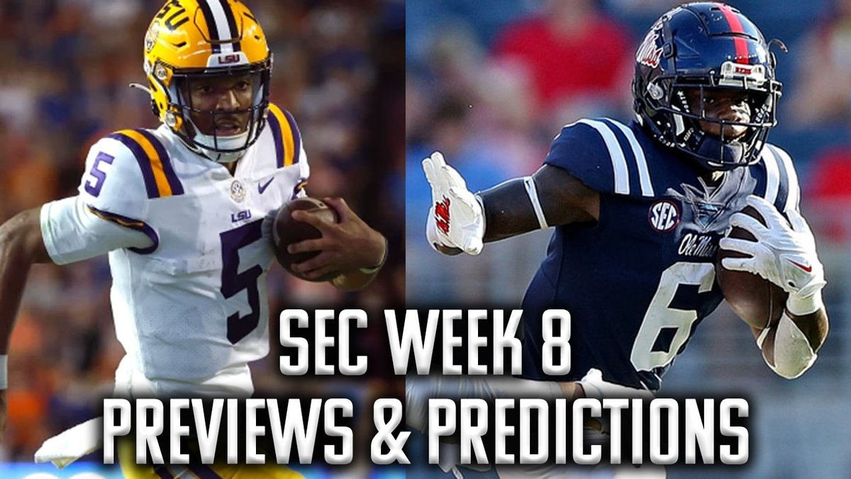 Tonight @ 8 PM EST @SECTakeover with @Tkunodos & @knowshonmoreno goes LIVE previewing SEC Week 8 action. #LSU vs #OleMiss, #RollTide vs #HailState, #Gamecocks vs #GigEm LINK: youtu.be/TD8_UtCRIxI