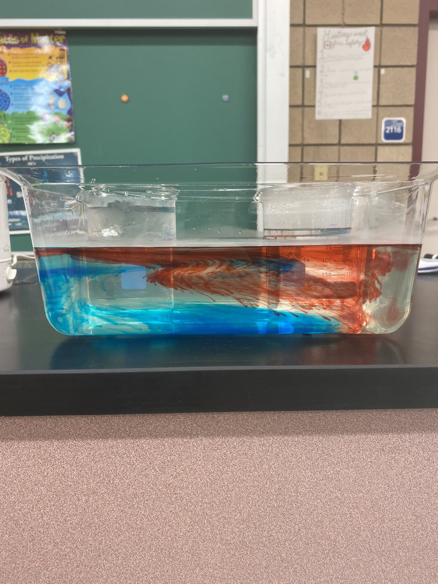 Mrs_Garman's tweet photo. Exploring convection in water as we learn about ocean currents.  #nrinspiregreat https://t.co/hT4RSvKj7S