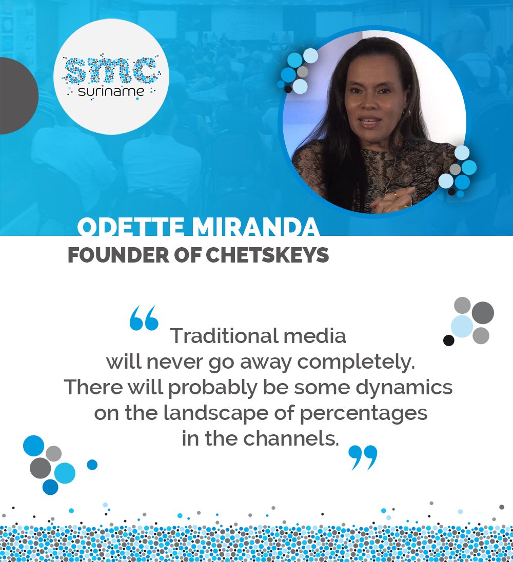 Odette Miranda had a great and very informative session at #SMCS21 sharing her knowledge about the media in social media. 
Join us for #SMCS22 🤩!

You don't have your pass yet? Don't hesitate! 
Purchase your pass now! 👉 bit.ly/SMCS22SHOP

#SMCS22 #SocialMedia #Suriname