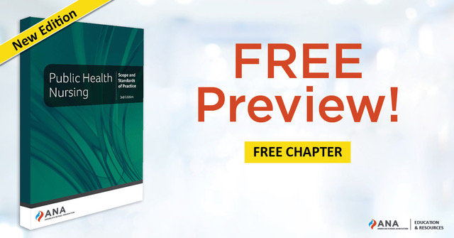 ANANursingWorld's tweet image. Get a FREE CHAPTER  hubs.ly/Q01nn_cB0  of the new Public Health Nursing: Scope &amp;amp; Standards of Practice, 3rd Edition. This must-have resource helps you reach communities in need and adapt to environments with limited resources.  #FreePreview #GreatResource