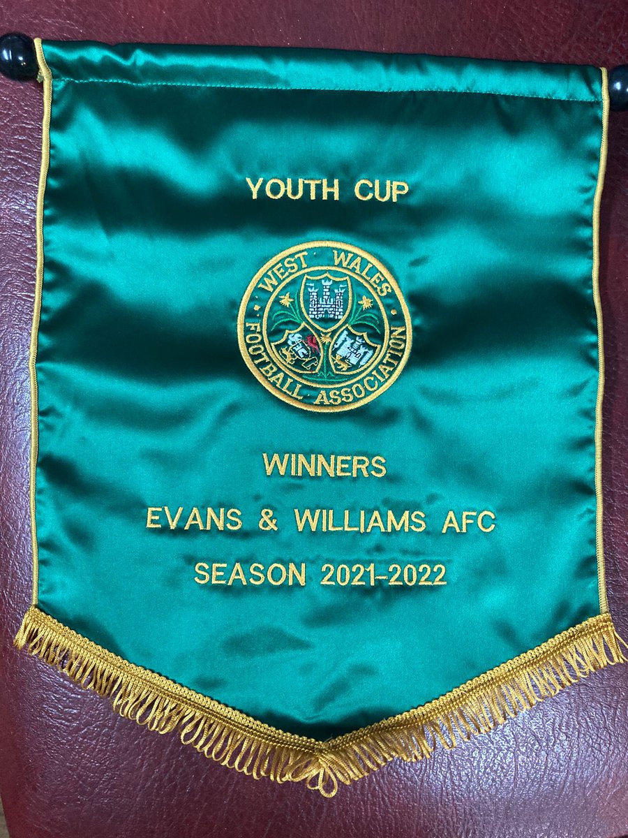 Thanks to West Wales FA for presenting our Under 16’s from last season with a pennant for winning the West Wales Cup at Llanelli Cricket club tonight.