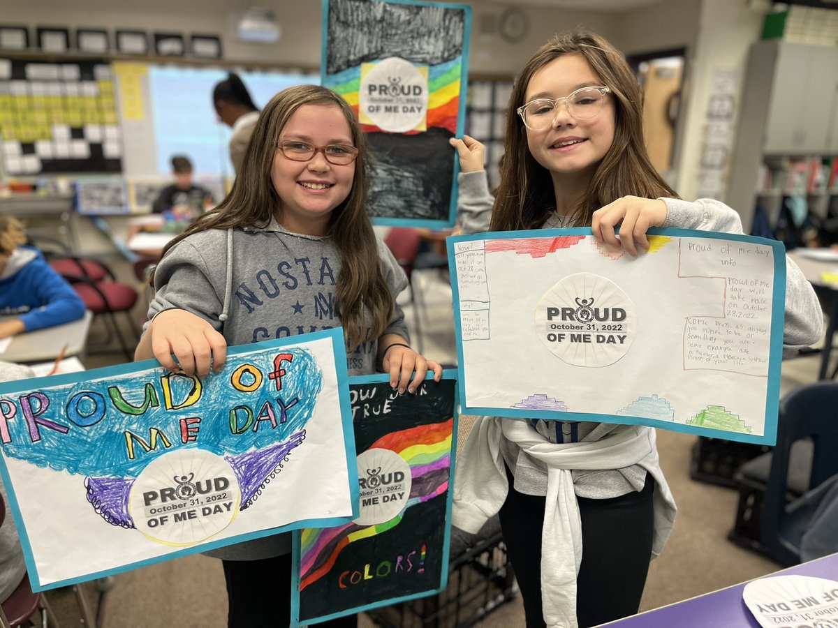 Student Council members did a great job creating posters to showcase Proud of Me day! <a href="/ParksideES/">Parkside Elementary</a> #PennDelcoProud