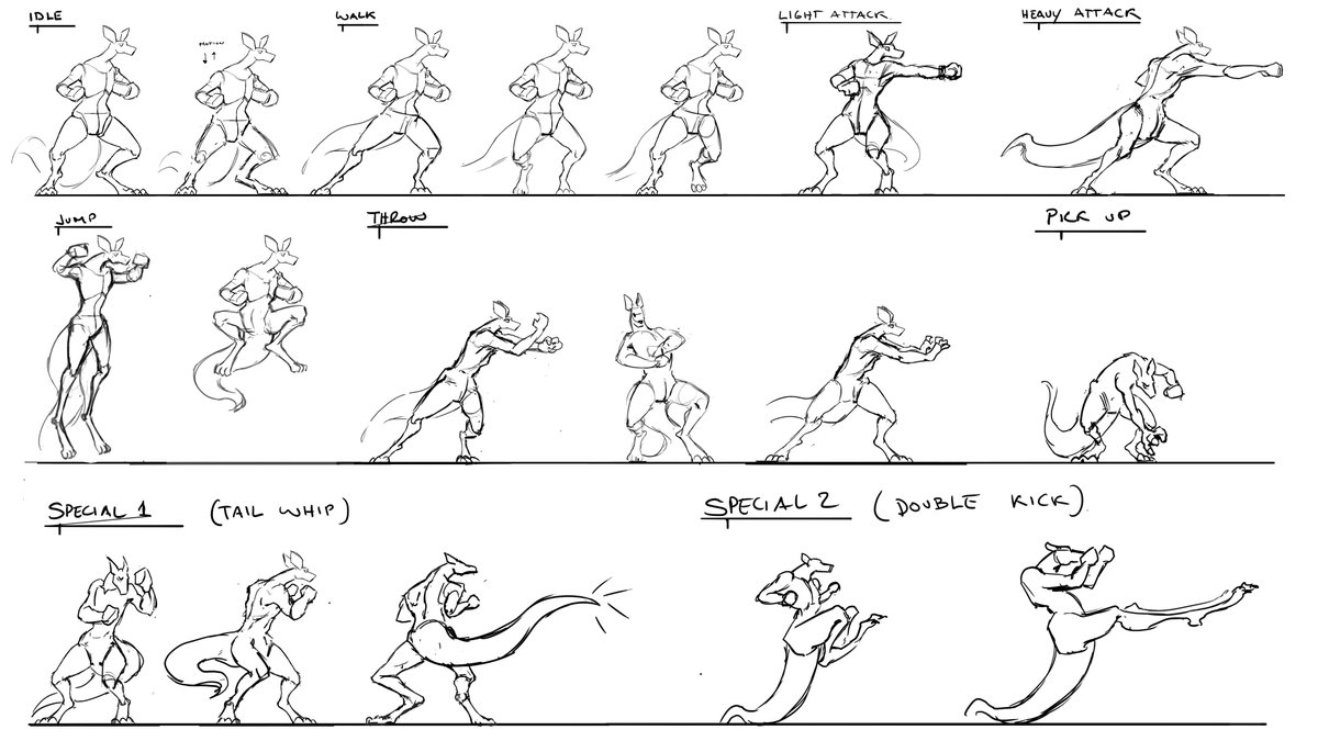 fungynft's tweet photo. What's a fighting game without any combos!! We love the way Robot Sea Monster Games stylized the fighting and made it unique to kangaroos. More soon!! *Does not represent final game*
#kangaroo #nft #nftcommunity #art #game #videogame #beatemup #marketplac https://t.co/WReKrH5SB2