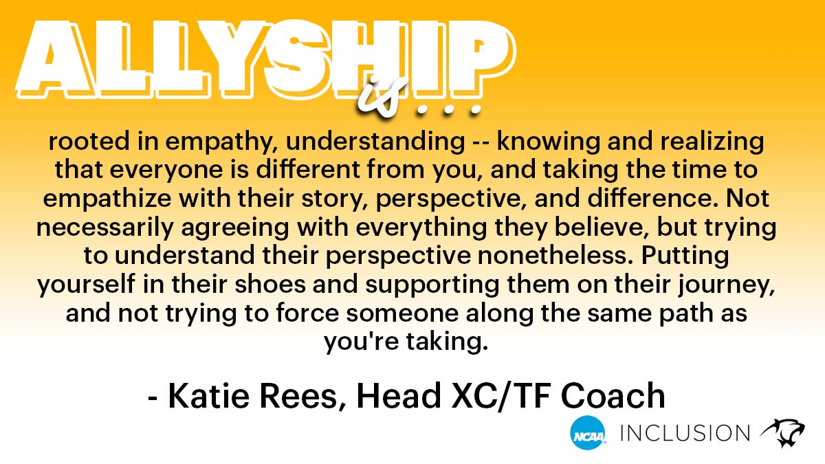 AdelphiXCTrack's tweet photo. @AUPanthers @AdelphiU @TheNortheast10 @NCAADII @NCAA @ApplyAdelphi @AdelphiCSI @AdelphiRec “Rooted in empathy, understanding -- knowing and realizing that everyone is different from you, and taking the time to empathize with their story, perspective, and difference.” - @CoachKatieRees
#NCAAInclusion https://t.co/hAhOinJeQG
