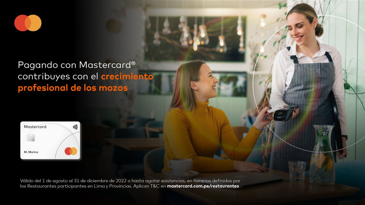 MastercardPe's tweet image. Poder dar mucho más a quien hace tu experiencia única #NoTienePrecio ​
Conoce los restaurantes participantes en mastercard.com.pe/restaurantes y apoya el crecimiento profesional de nuestras meseras y meseros.🍽👏