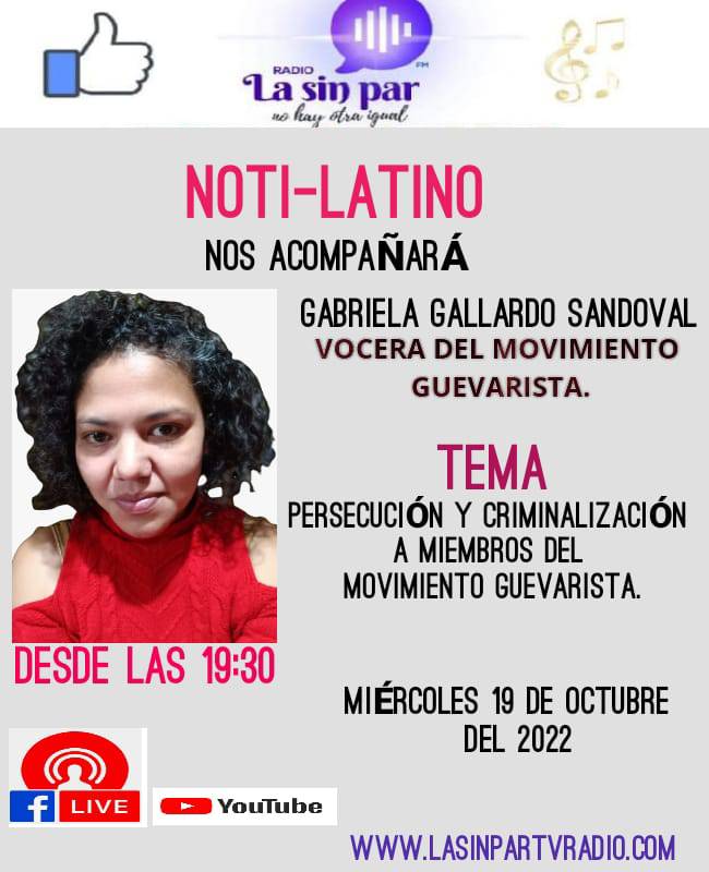 MGTL_ECU's tweet photo. #Entrevista 🔴⚫| Seguimos denunciando la persecución política y encarcelamiento a las y los militantes del #MGTL.

Conéctate y escucha a nuestra vocera nacional y presa política con medidas sustitutivas Gabriela Gallardo Sandoval @grgallardos

#Hoy
19h30 https://t.co/YVipAUYQqd