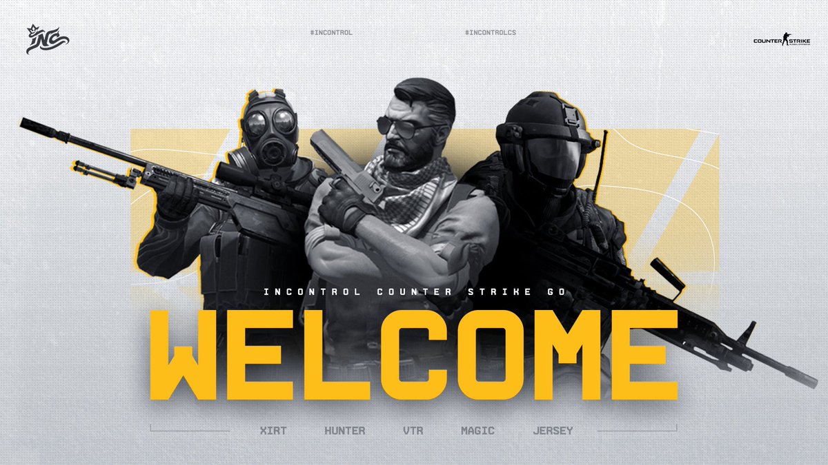 InControl (@incontrolgg) on Twitter photo We are proud to present Season 43 InControl CS:GO Roster;
@XirtCSGO
@HUN7ER_CS
<a href="/1vTR_/">Victor Santana</a>
<a href="/Magic__CS/">Kevin Simpson</a>
@JerseyCSGO
Time to get to work!! #OurWorldOurNation We are proud to present Season 43 InControl CS:GO Roster;
@XirtCSGO
@HUN7ER_CS
<a href="/1vTR_/">Victor Santana</a>
<a href="/Magic__CS/">Kevin Simpson</a>
@JerseyCSGO
Time to get to work!! #OurWorldOurNation