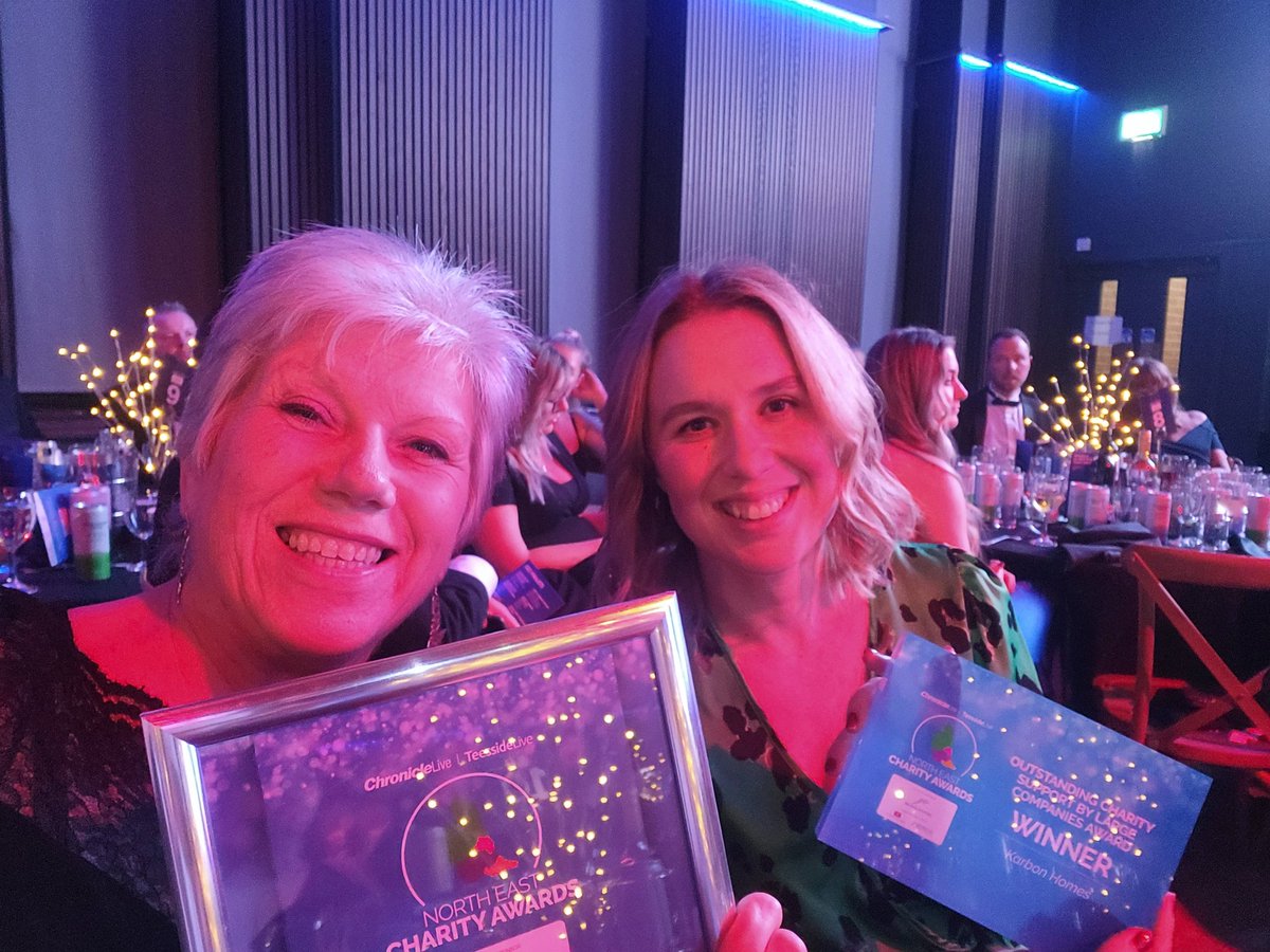 Chris_of_Durham's tweet photo. @NECharityAwards We won!
Outstanding charity support by large companies award ❤️
Thanks everyone, we're thrilled at #KarbonHomes and #SilverTalk https://t.co/UwK159paMh