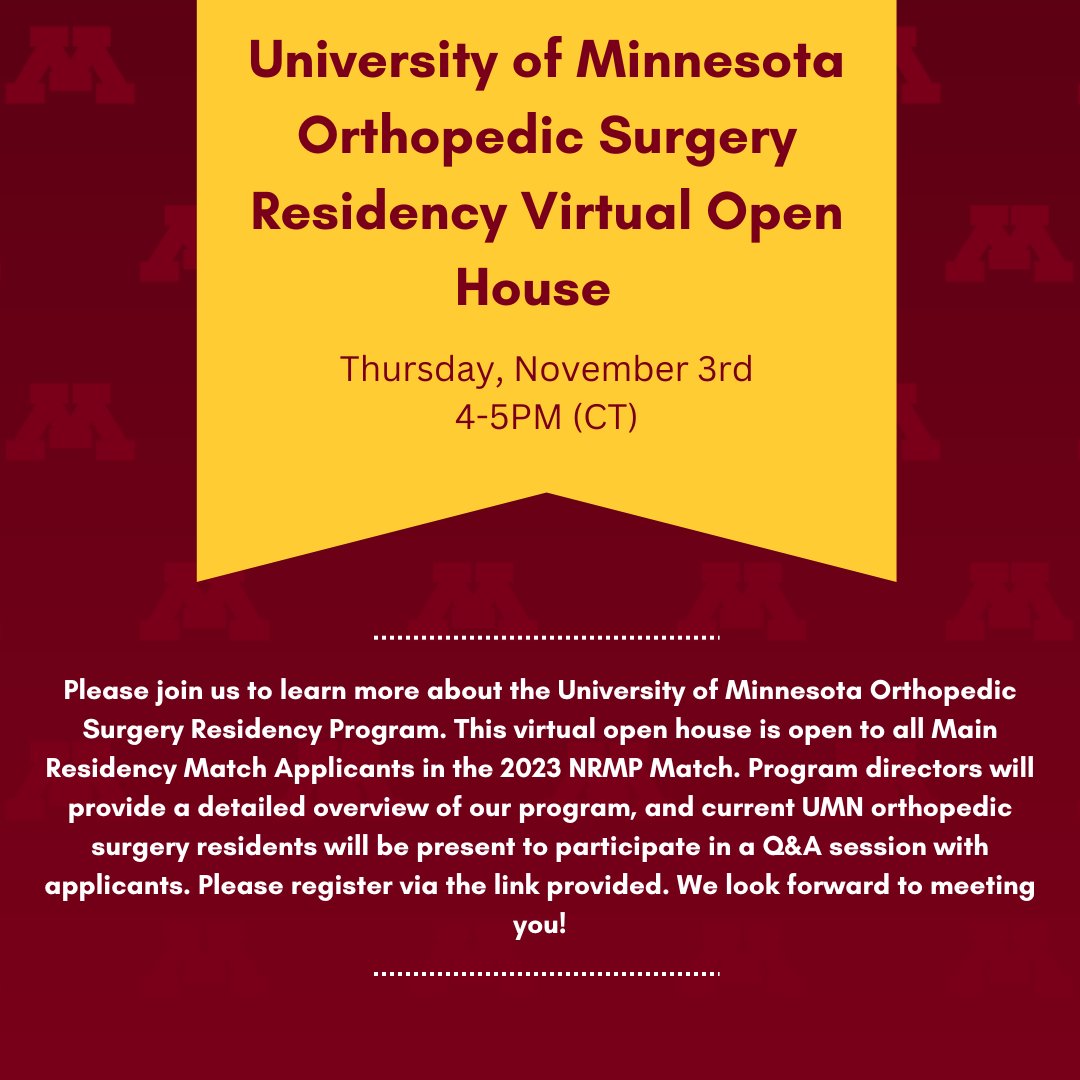 UMN Department of Orthopedic Surgery tweet media