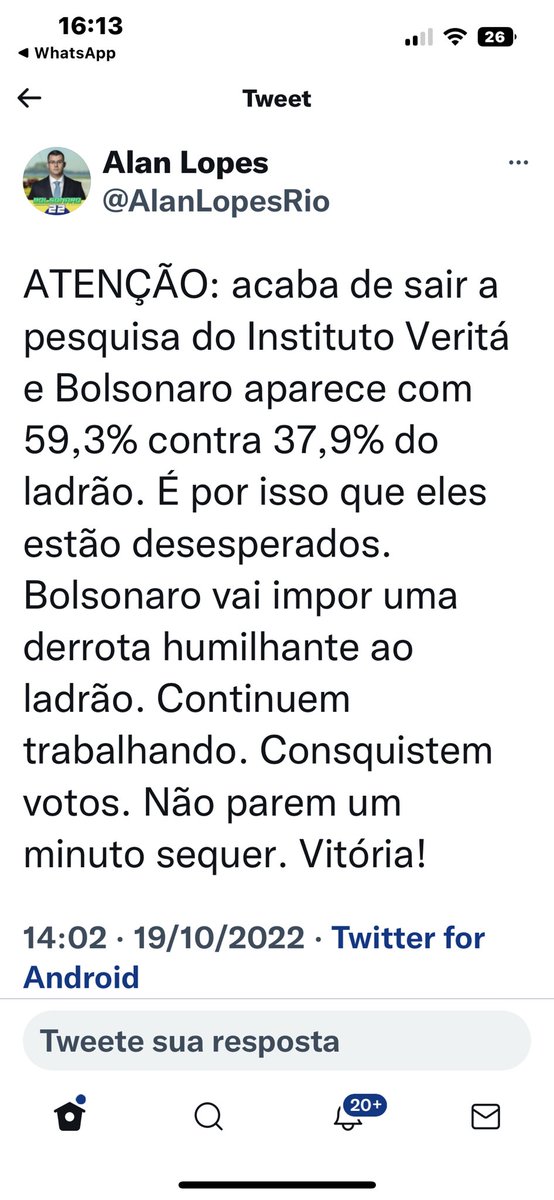 <a href="/ReginaldoLopes/">Reginaldo Lopes</a> Mentiraaaaaa kkkkkkk