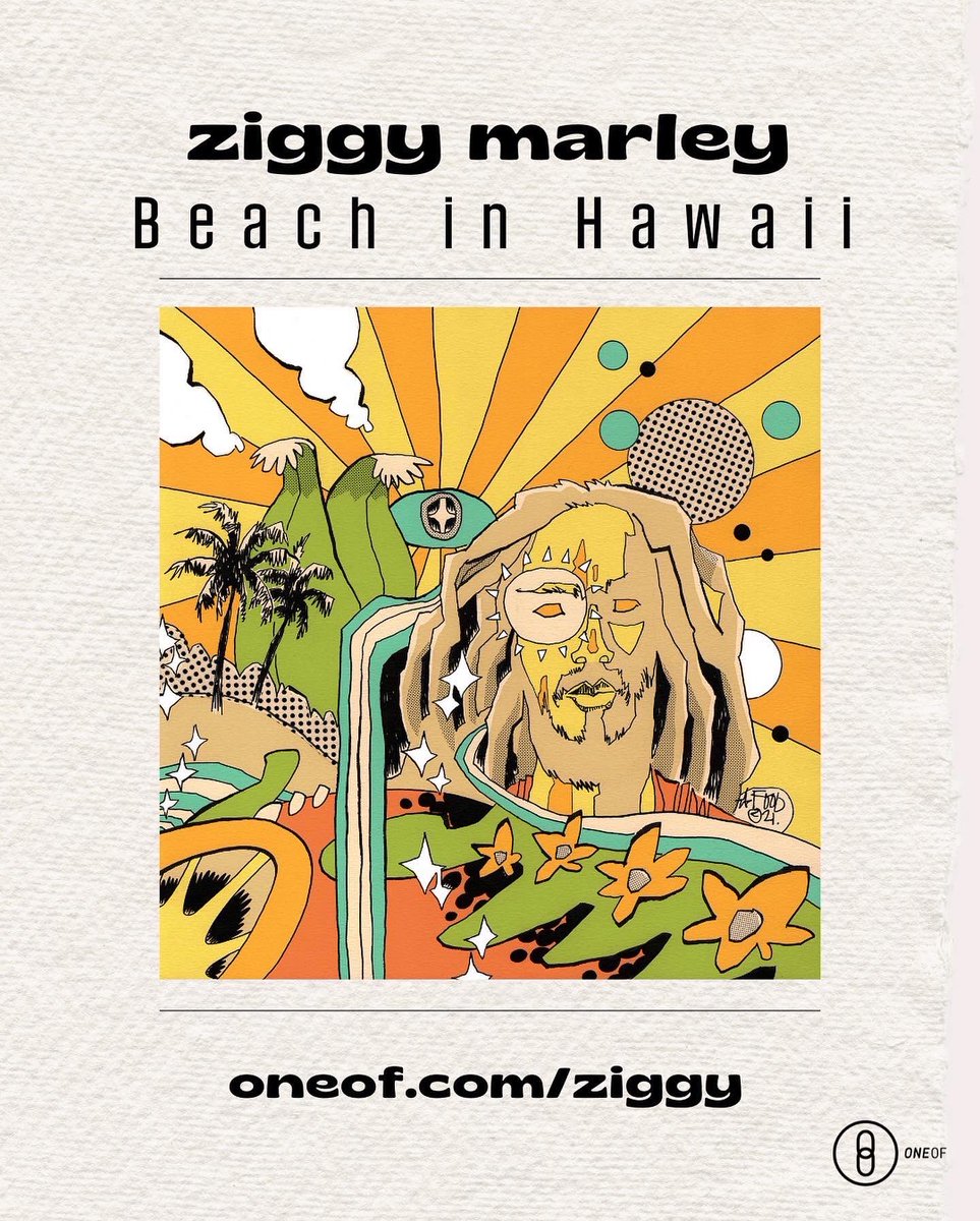 ziggymarley's tweet image. The new “Beach In Hawaii” @OneOfNFT collection is now open! Proceeds benefit my charity #URGE, uplifting the potential of children. Unlock real world experiences like a flyaway concert experience, lifetime access to my shows, merch &amp;amp; more. 

Get yours 🪙 oneof.com