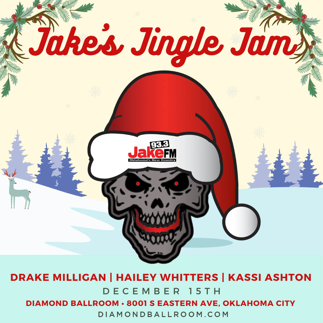 DiamondBallroom's tweet photo. @933JAKEFM Presents JAKE'S JINGLE JAM ❄ Catch @DrakeMilligan @haileywhitters &amp; @KassiAshton in OKC - Dec. 15 🤠 Get Tickets Today! https://t.co/lTeGruooSn https://t.co/qO3jA9yTdL