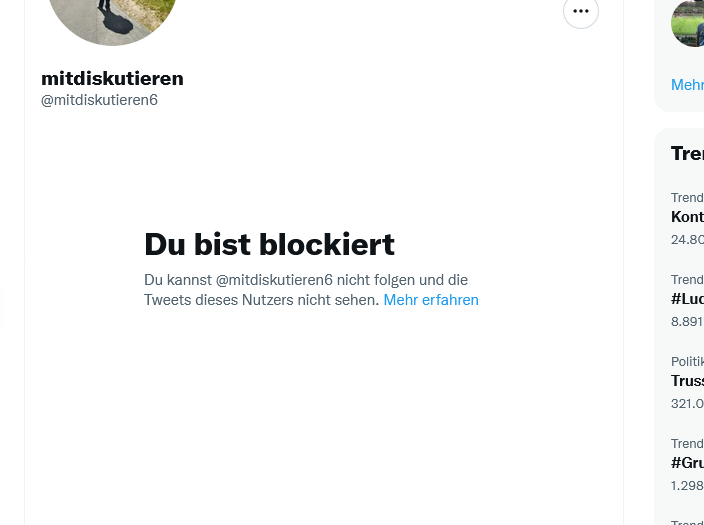 Ma2Alter's tweet photo. Süss, nach nur einem Tweet geblockt! Irgendwie hatten die Linken früher mehr Ausdauer🤣🤣🤣🤣🤣🤣 https://t.co/X6AUBqLvw5