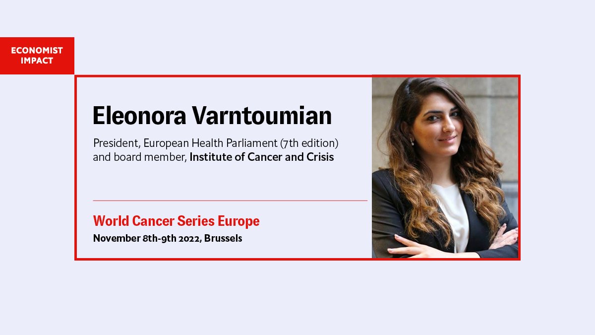 It is a great pleasure to be invited by the @TheEconomist to join a panel discussion on the future of #cancer care during the Economist’s 8th Annual #WorldCancerSeries: Europe. With 90+ expert speakers, 40+ solution focused-sessions & 350+ attendees, you don't want to miss this!