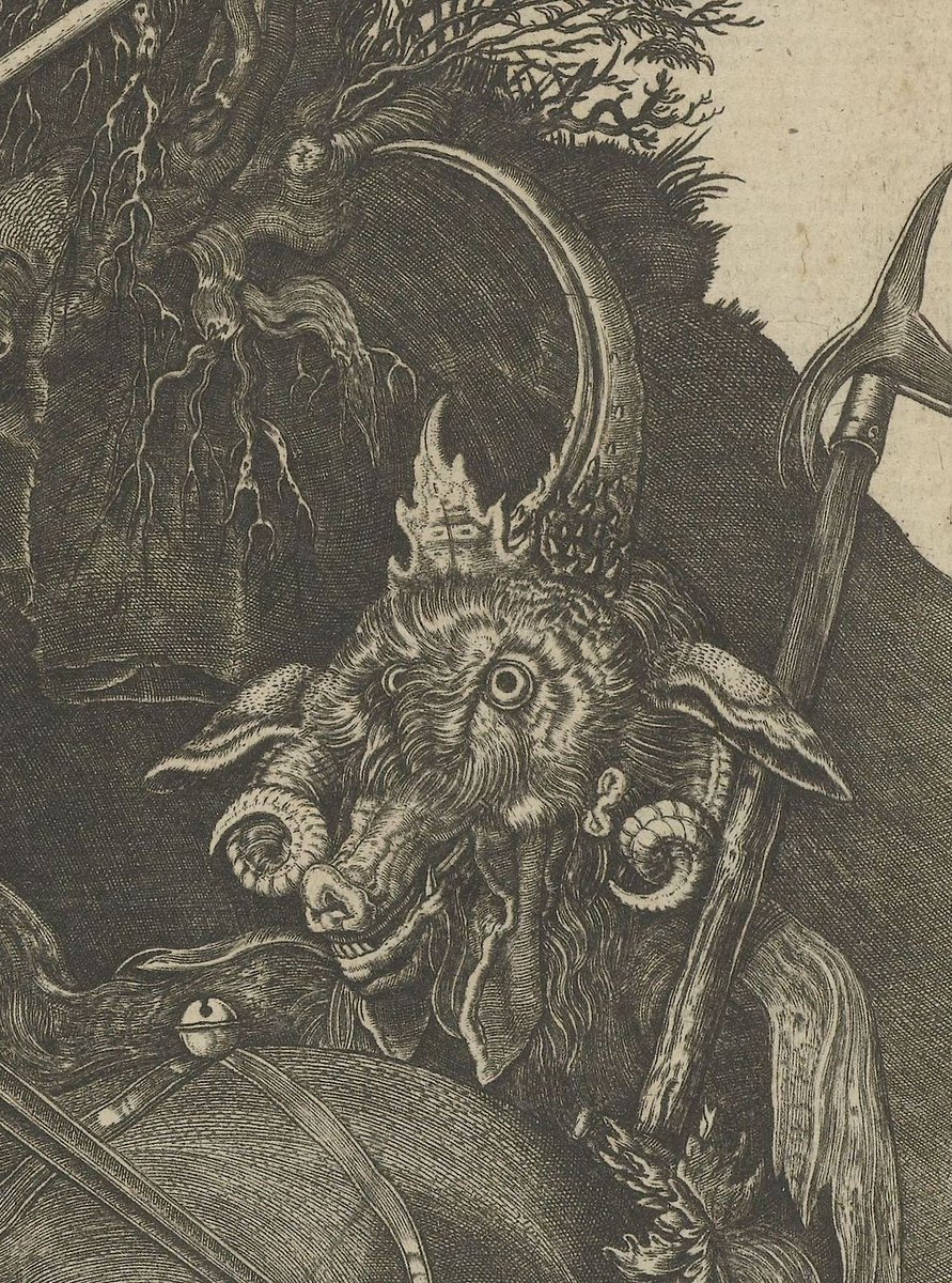 Knight, Death and Devil (details) by Albrecht Dürer, c. 1513.