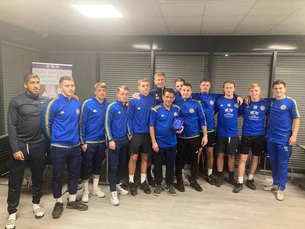 A massive congratulations to First Team Manager <a href="/GeorgeM69806269/">George Michaelas Halls</a> George Michaelas, Assistants Josh and Lee and the whole First Team squad for winning the <a href="/KCFL1516/">Kent County FL News</a> County Premier League Manager of the Month Award for September #GetInThere #ComeOnHalls 💙