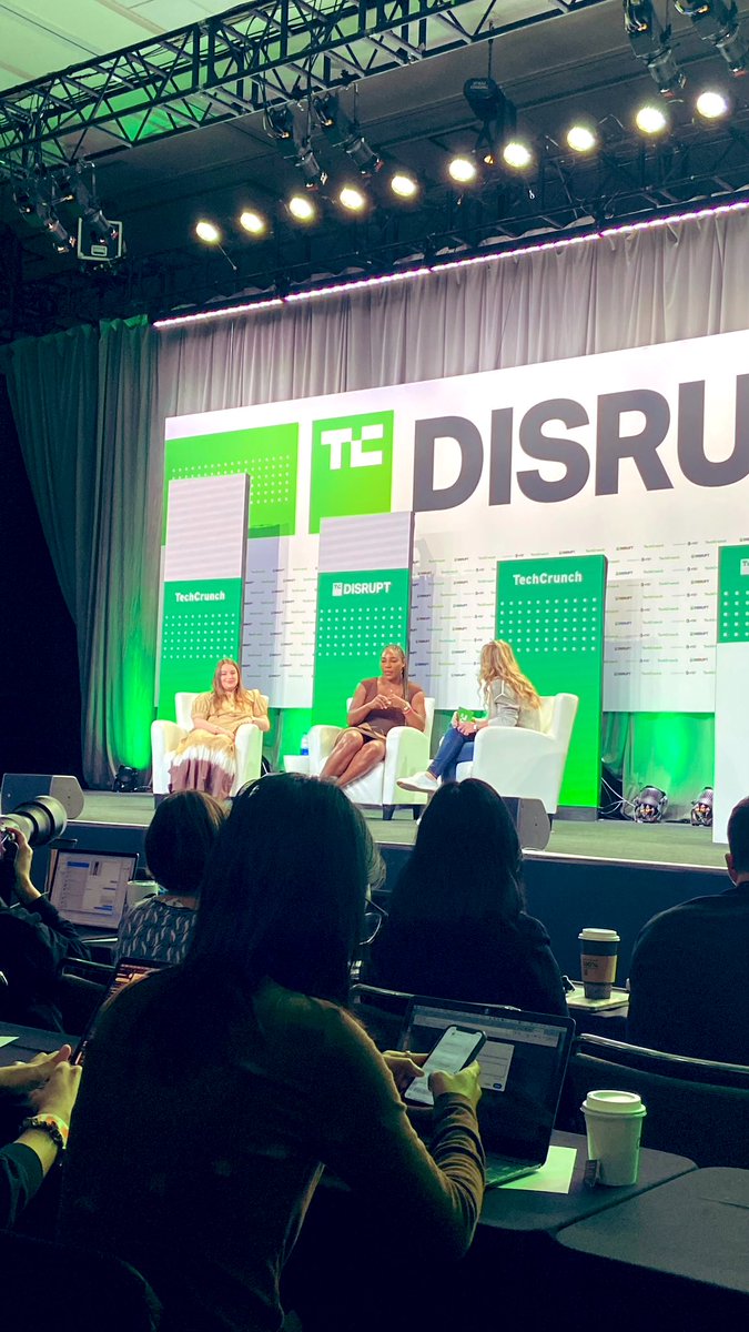 Really great to hear <a href="/serenawilliams/">Serena Williams</a> and <a href="/KevinHart4real/">Kevin Hart</a> talk about their venture strategy this morning. Love them as amazing humans as well as their passion and approach to funding a more equitable future of innovators and businesses. #Disrupt2022