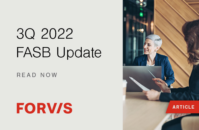JimmySfiris's tweet photo. FASB accounting standard setting is ramping up for the second half of 2022. Read this paper from @FORVIS to gain insights on recent #FASB items to help keep your organization in the loop. https://t.co/FFXTj9B3VM https://t.co/O1AS3tYXiP