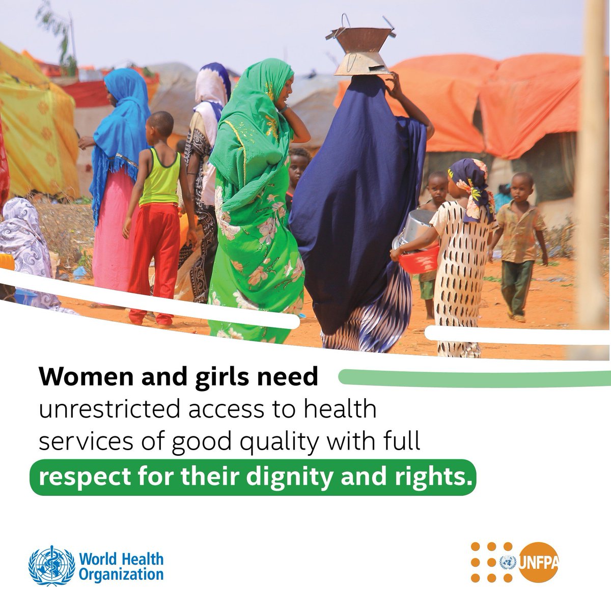 Women and girls need unrestricted access to good quality health services, with full respect for their dignity and rights. 📺 Watch this @WorldHealthSmt session to find out more: unf.pa/wss #StandUp4HumanRights #HealthForAll @WHO @WHOEMRO