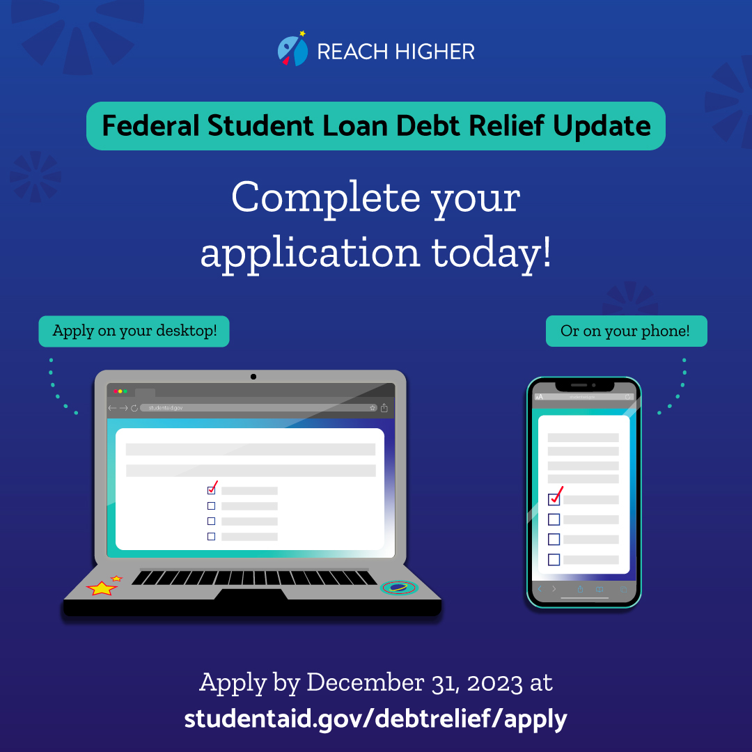 Applications are now OPEN for #StudentDebtRelief! 🙌 You can apply on your computer or phone, and the application is available in English and Spanish. It takes less than five minutes to complete, so apply now: studentaid.gov/debtrelief/app… ⬅️