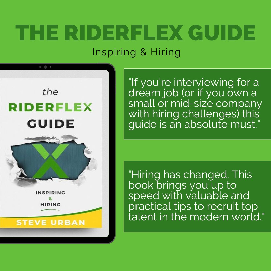 riderflex's tweet photo. "The Riderflex Guide, Inspiring & Hiring" has 12 valuable sections of information that will help you navigate the hiring process, one of those being โญ๏ธLeadershipโญ๏ธ A few of the tips included in this section are:
https://t.co/oqU5Aoepnk
#riderflexguide #hiringandinspiring https://t.co/Kqrky5veI8