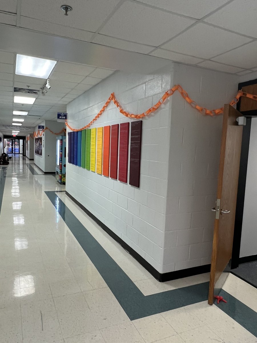 ColtsCare22's tweet photo. We are stronger together! Students helped created a Unity chain to display how we are united against bullying! #UnityDay2022 @CrabappleColts @dr_cheatham @mremoryrawlings https://t.co/5nuLua7NrW