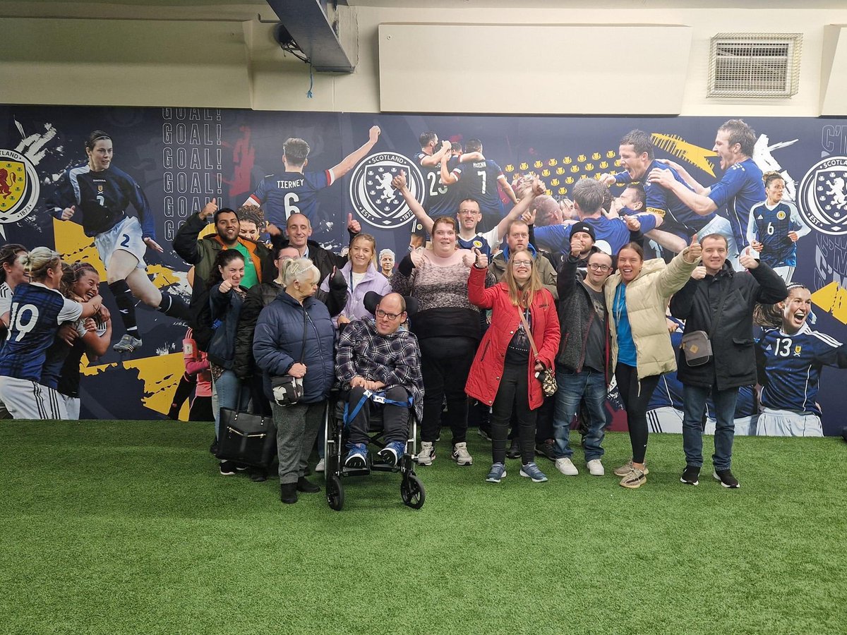 includeme2club's tweet photo. Our #BuddyClub takes a members-led approach, each week something different and new. This week was a trip to the Scottish Football Museum at Hampden. Lots of smiles, fun, fitness and football was explored by the team. #WhereIdeasHappen #IM2C https://t.co/1oLtuDGn2P