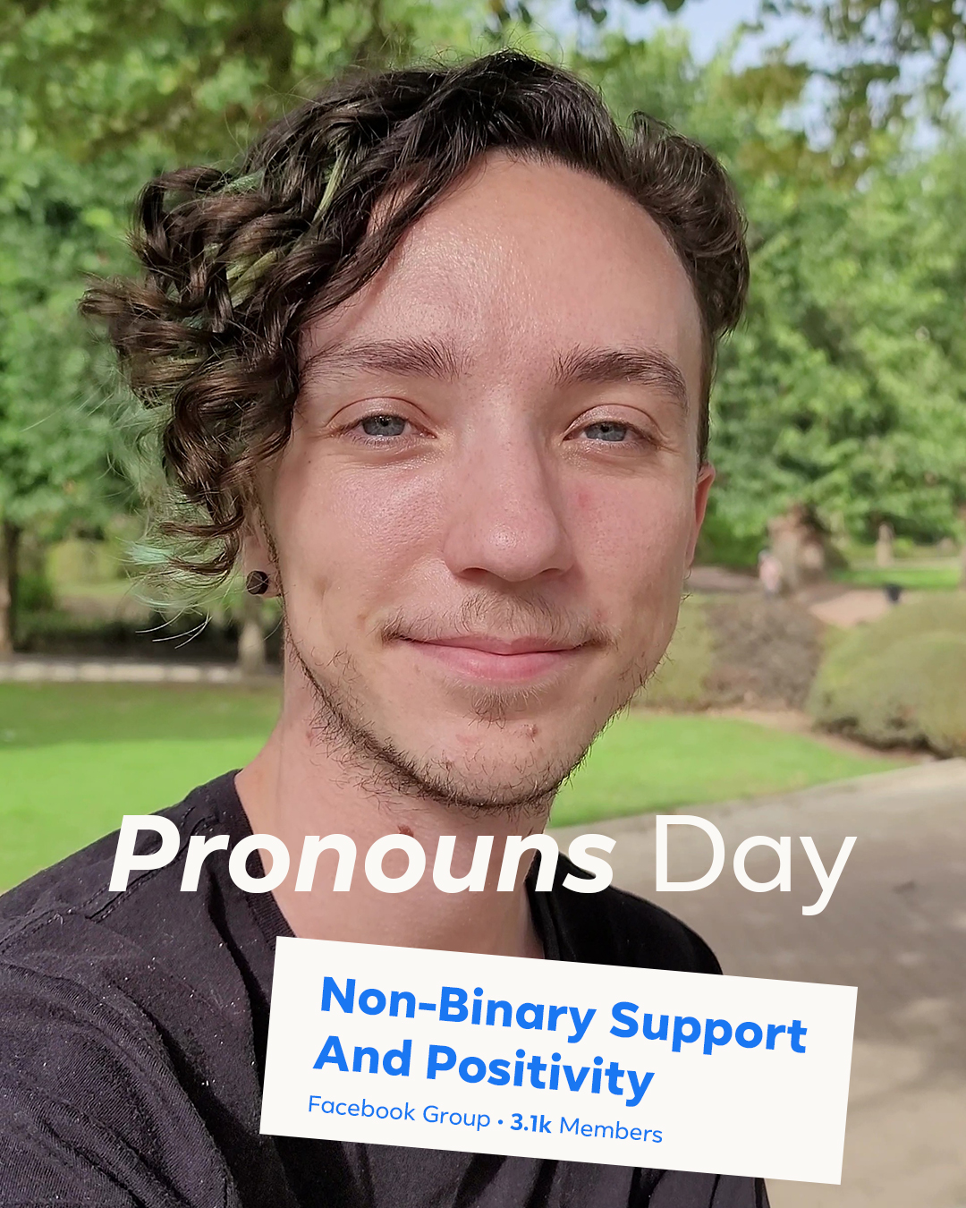 1 pic. Nonbinary, disabled educator & activist Chandler Wilson @ChandlerNWilson (they/them) of the ‘Non-Binary Support and Positivity’ Facebook Group believes that language should grow and evolve the same way we do. #PronounsDay https://t.co/ZVuciQLjNy