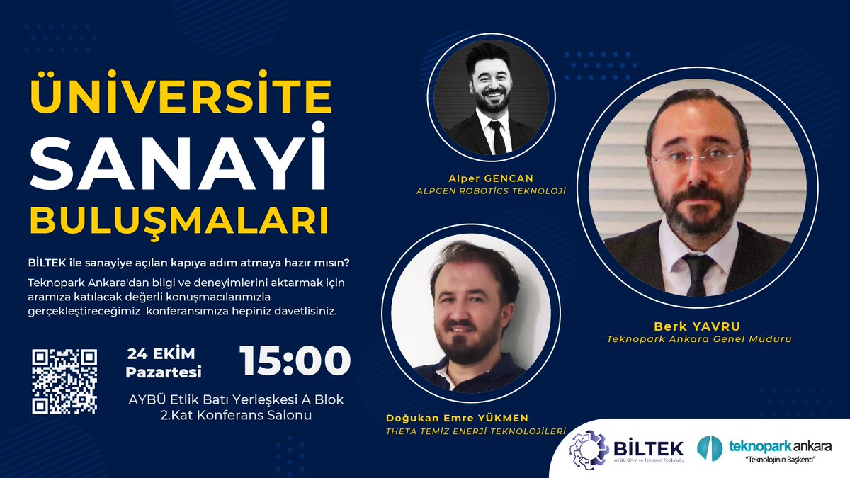 aybubiltek's tweet photo. 📢 BİLTEK ile sanayiye açılan kapıya adım atmaya hazır mısın?

Üniversite Sanayi Buluşmaları etkinliğimize hepiniz davetlisiniz.

📍Katılım Formu: https://t.co/0wVSFfwU0Z

Sosyal medyalarımız: https://t.co/ZaOpxyAhwQ

@ybuankara
#BİLTEK #ybu #aybü #teknoparkankara #sanayi https://t.co/F55lJzi9lc