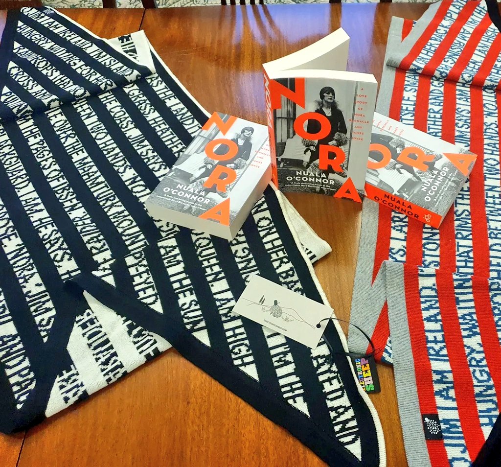 NewIslandBooks's tweet photo. And lo and behold...a Nora Barnacle #LimitedEdition Scarf is born! From the genius design team at @esheep_knitwear and magic words of @NualaNiC💡
#NoraBarnacle #YouAreStory #IrishBookWeek #BooktoScarf #ElectronicSheep https://t.co/Z8jaJDKv1I