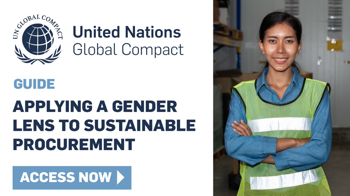 #GenderEquality is 🔑 to achieving #Goal5, 8 and 10 of the #GlobalGoals. We provide buyers with a step-by-step guide on how to advance gender equality & promote non-discrimination in procurement strategies & practices. Learn more 👉 unglobalcompact.org/library/6095 #UnitingBusiness