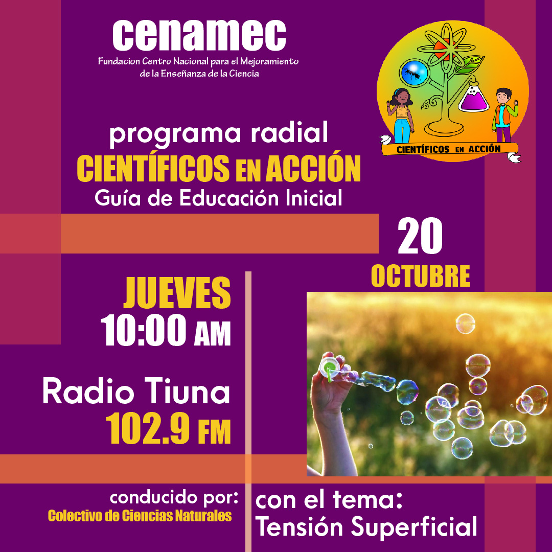 Funda_cenamec1's tweet photo. Imperdible.🔴  El Colectivo de Ciencias Naturales de la Fundación #CENAMEC, te  invita  a escuchar y participar! Este jueves a las 10:00am, tu Programa “Científicos en Acción” por 📻 Tiuna 102.9 101.1FM,  Participa a través: 0426-9091783-0414-2224672.@_LaAvanzadora https://t.co/9OCiyz2ssh