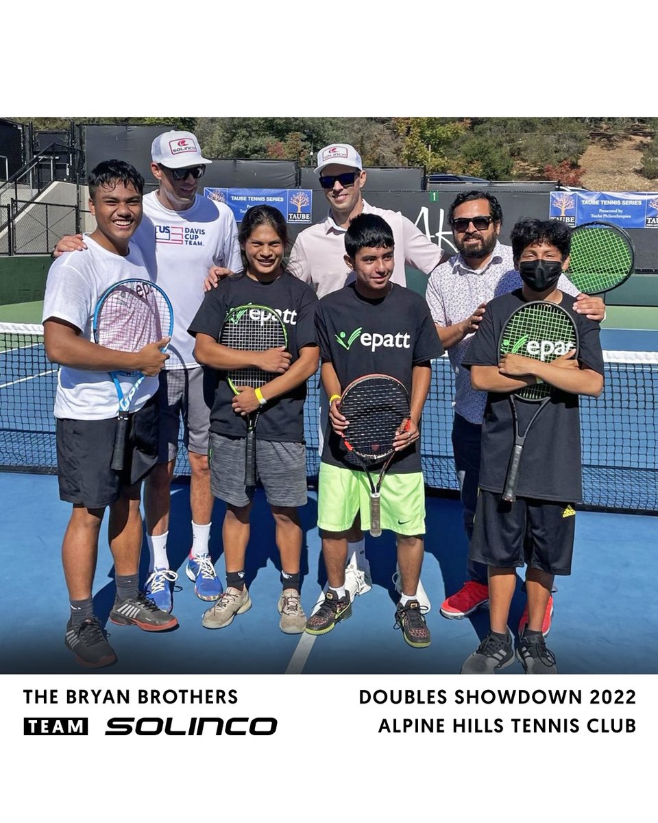 SOLINCOsports's tweet photo. The #BryanBros Doubles Showdown invited club members, families & students from the East Palo Alto Tennis & Tutoring Program to a memorable day of matches to support local youth through academic support & tennis training. Congrats to all involved on a successful event! https://t.co/mnG5CU1SrW