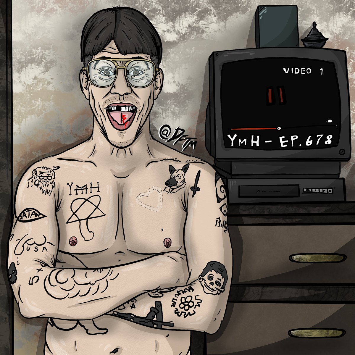 DFTMNCB's tweet image. *Steve-O Dalmer*

Love @YMHstudios 
Love @tomsegura @ChristinaP 
And LOVE @steveo 
Episode.678 of YMH baby! 

#dftmncb #drawnfromthemind #ymh #yourmomshousepodcast #ymhstudios #tomsegura #christinap #steveo #jeffreydahmer #comedyart #silly #ccc #comedycontentcollective