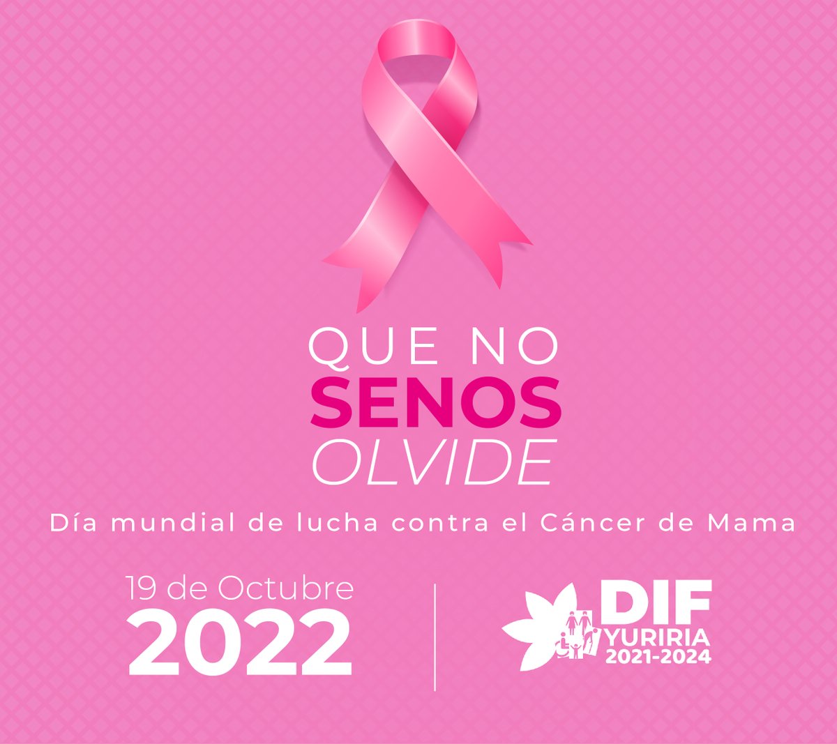 DifYuriria's tweet photo. #SabíasQue el #CáncerDeMama es el más frecuente en las mujeres. Cada #19DeOctubre se conmemora el Día Mundial de la lucha contra el cáncer de mama para concientizar a la población de que la detección temprana es fundamental en la lucha contra contra esta enfermedad. https://t.co/6S6emlw3jz