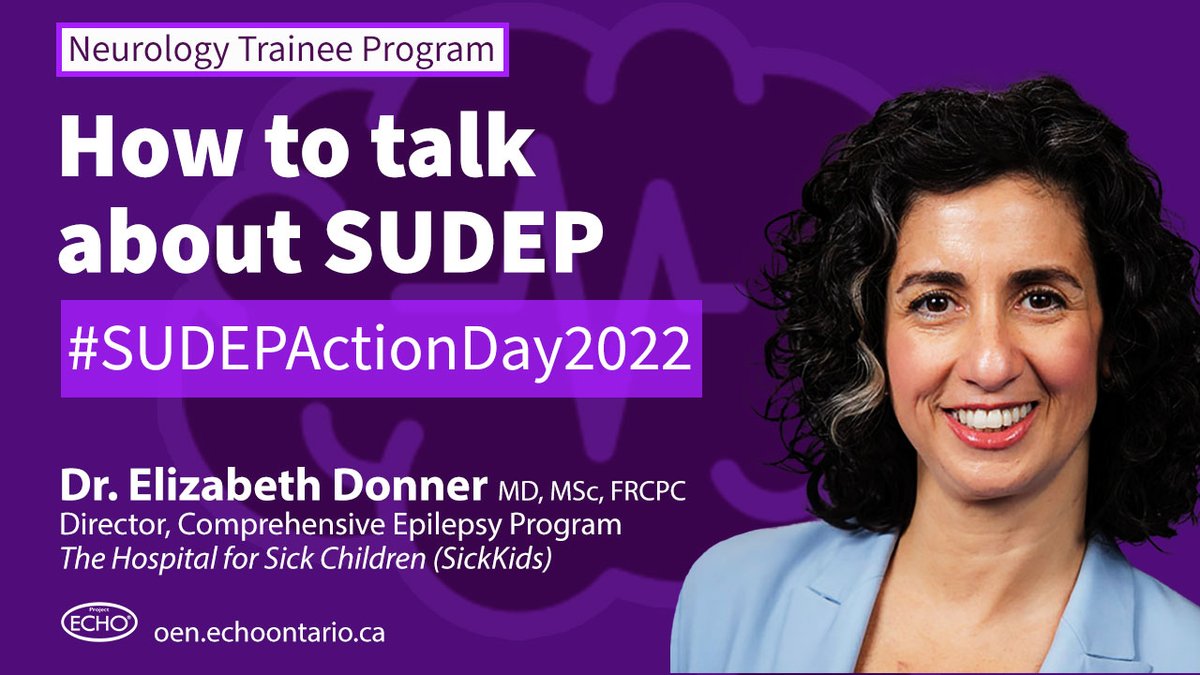 #FutureNeurologists & #HCPs: In honour of #SUDEPActionDay2022, a reminder of the opportunity to learn more about Sudden Unexpected Death in #Epilepsy via our Neurology Trainee Program with a talk by Dr. Elizabeth Donner on #SUDEP and a case discussion. ➡️oen.echoontario.ca/neurology-trai…