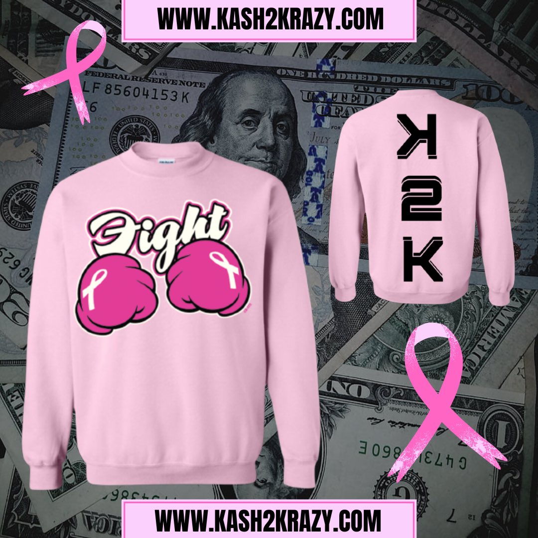 kash2krazyllc's tweet photo. THINK PINK 💓🎗 
Fight Awareness Sweatshirt instock but FEW remaining🔥$35🛒👊🏽Add to your cart before we sell out: https://t.co/ehKfSD03th🛒💕 https://t.co/KTJRx9EbTH